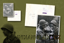 INDIANHEAD.CZ IM60005 US 2ID WWII PRESS PHOTO BRONZE STAR TO 1ST LT. WILLIAM F. KINNEY 8 FEBRUARY 1945